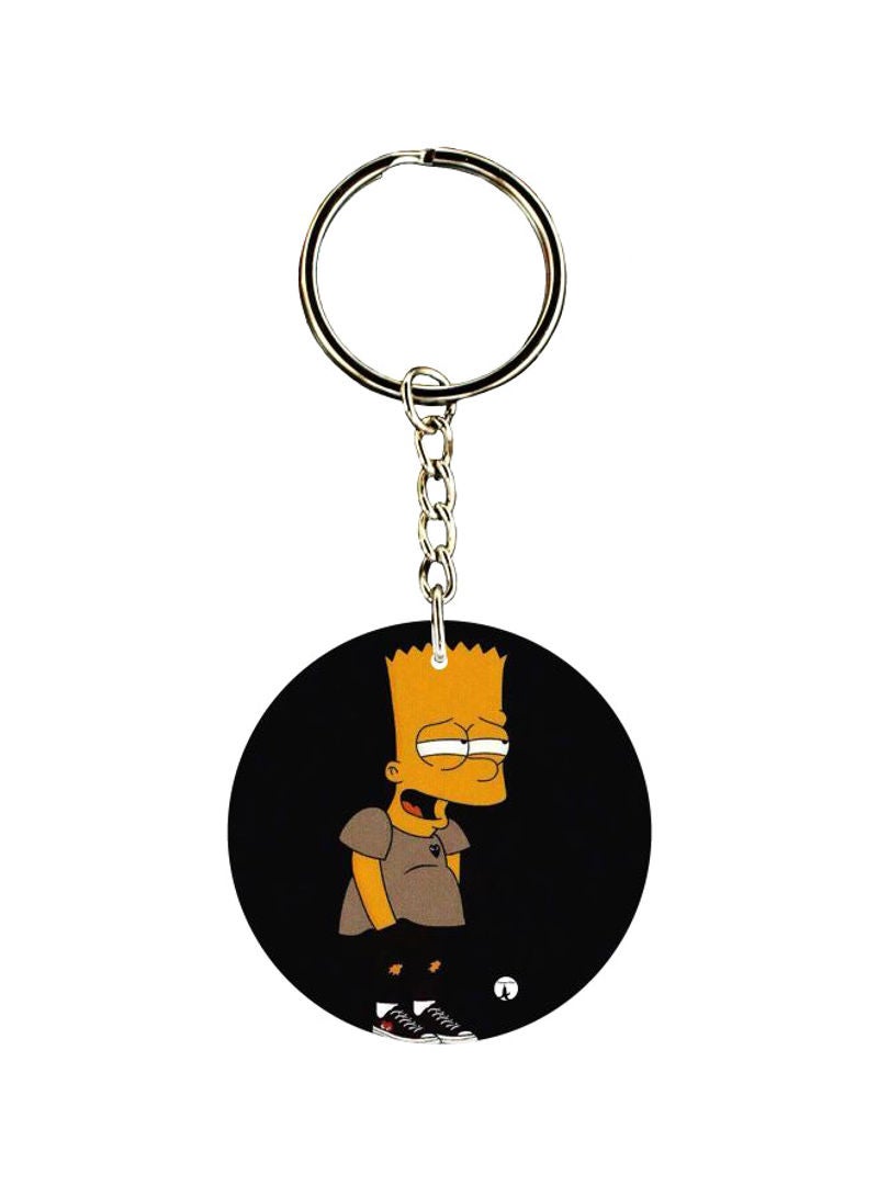 Cartoon Printed Double Sided Keychain