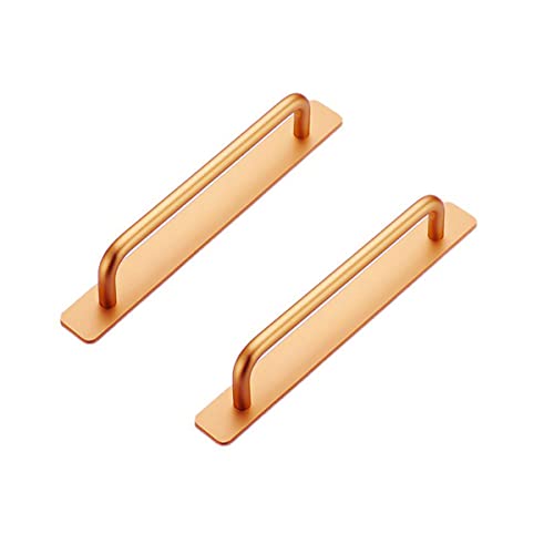 Skyscraper Self-Stick Instant Kitchen Cabinet Bathroom Drawer Closet Door Handle Pulls 2pcs/Set (170mm, Golden) - Image 1