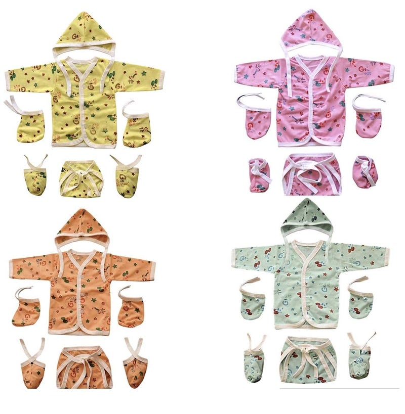 FARETO مجموعة فاريتو بيبيز 34 في 1 من مستلزمات اليومية في حزمة واحدة متعددة الألوان مجموعة 34 قطعة باللون الأزرق المنقط - Image 3