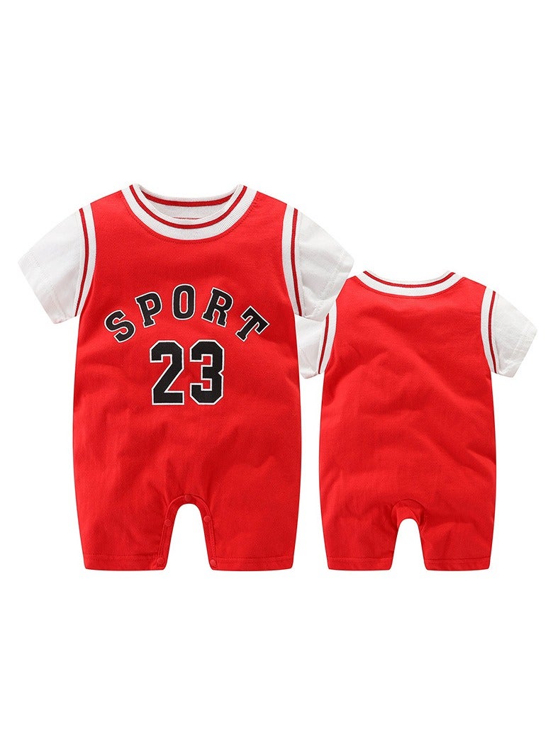 KUYING Baby Cotton Jumpsuit Football Shirt - Image 1