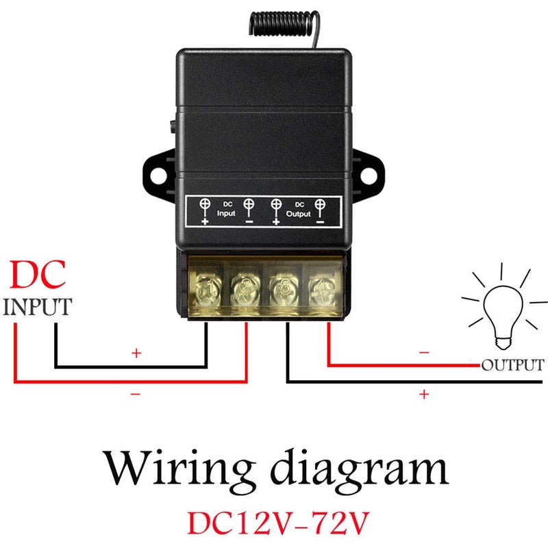 YETOR 12volts Remote Control Switch, DC 12V/24V/Long Range Wireless Remote Switch with 40A Ralay for Motor Lights,Pumps Lamps Anti-Theft Alarms, Security Systems Roller Lind Door. - Image 2