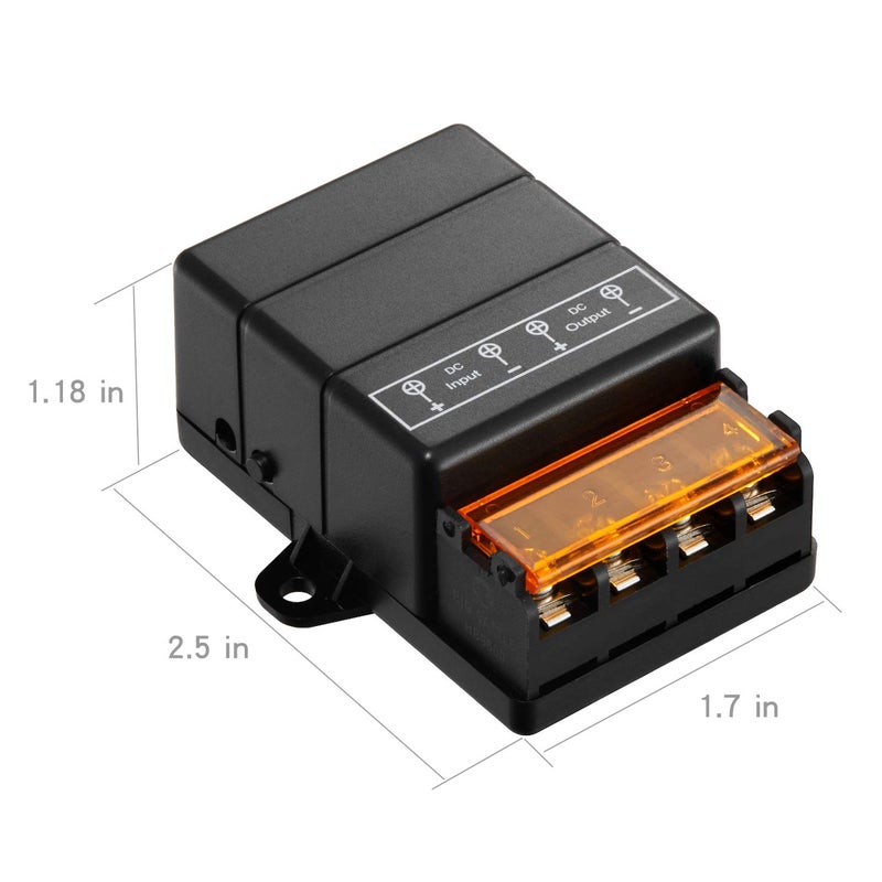 YETOR 12volts Remote Control Switch, DC 12V/24V/Long Range Wireless Remote Switch with 40A Ralay for Motor Lights,Pumps Lamps Anti-Theft Alarms, Security Systems Roller Lind Door. - Image 4