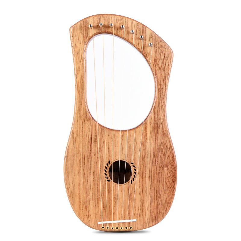 Lyre Harps 7 String Terminalia Wood Compact Size - High-quality Steel Wire Strings With Melodious Sound Small Harps for Travel Parties Beginners Music Lovers Gift Giving - Image 4