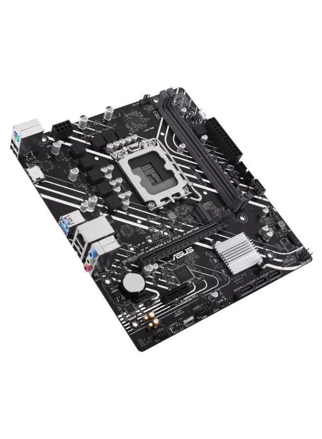 ASUS PRIME H610M-K D4 ARGB Micro-ATX Motherboard, Intel LGA1700 Socket, Supports 12th & 13th Gen Intel Core Processors, Supports DDR4 64GB Dual Channel, PCIe 4.0 x16, M.2 Slot, SATA 6Gb/s, HDMI 2.1 & D-Sub, Realtek 1Gb LAN, USB 3.2 Gen1, Aura Sync RGB, 5X Protection III | 90MB1HN0-M0EAY0 black - Image 5