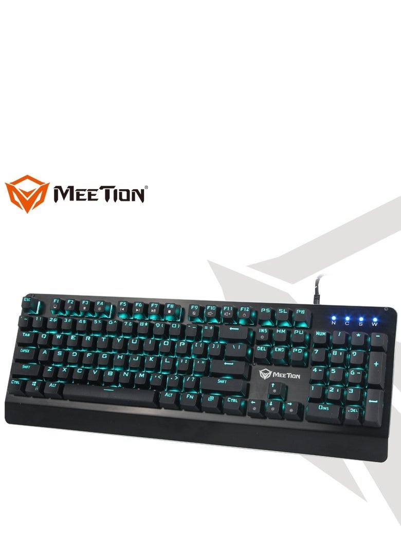 ميشين Meetion MK01 Classic original design, Full key Anti-ghosting, 12 Multimedia Shortcuts, USB braided cable, Plug & Play, System Compatible RGB Mechanical Keyboard - Image 3