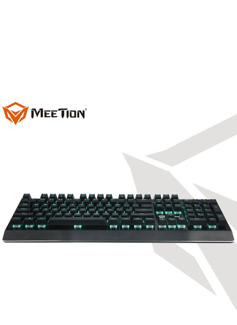 ميشين Meetion MK01 Classic original design, Full key Anti-ghosting, 12 Multimedia Shortcuts, USB braided cable, Plug & Play, System Compatible RGB Mechanical Keyboard - Image 5