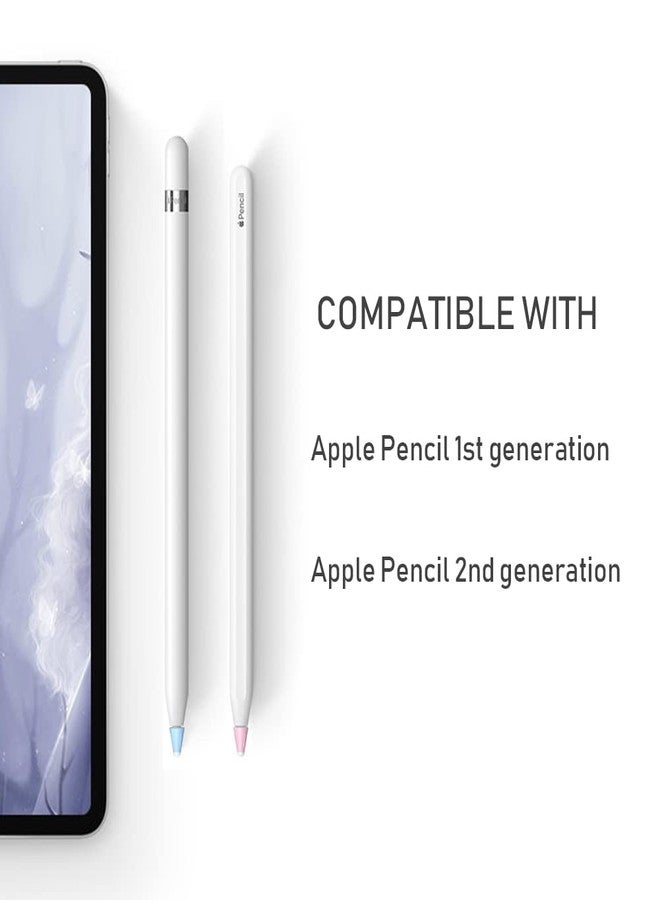 YINVA Cover for Apple Pencil Tip, Noise Reduction Silicone Nib Cap Accessories for Apple Pencil 2nd Generation Tips and 1st Gen Suitable Paper-Like Screen Protector(6 PCS,6 Colors) - Image 2