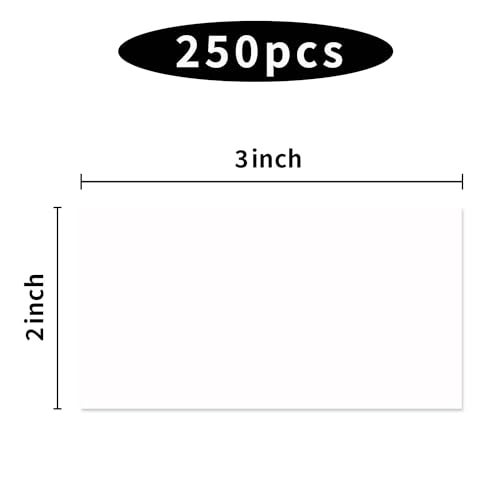 STARLIBOO Colored Labels Stickers 3 x 2 Inch, Removable Rectangle Moving Labels Stickers, 250Pcs Garage Sale Price Stickers, Adhesive Moving Labels for Boxes White - Image 2