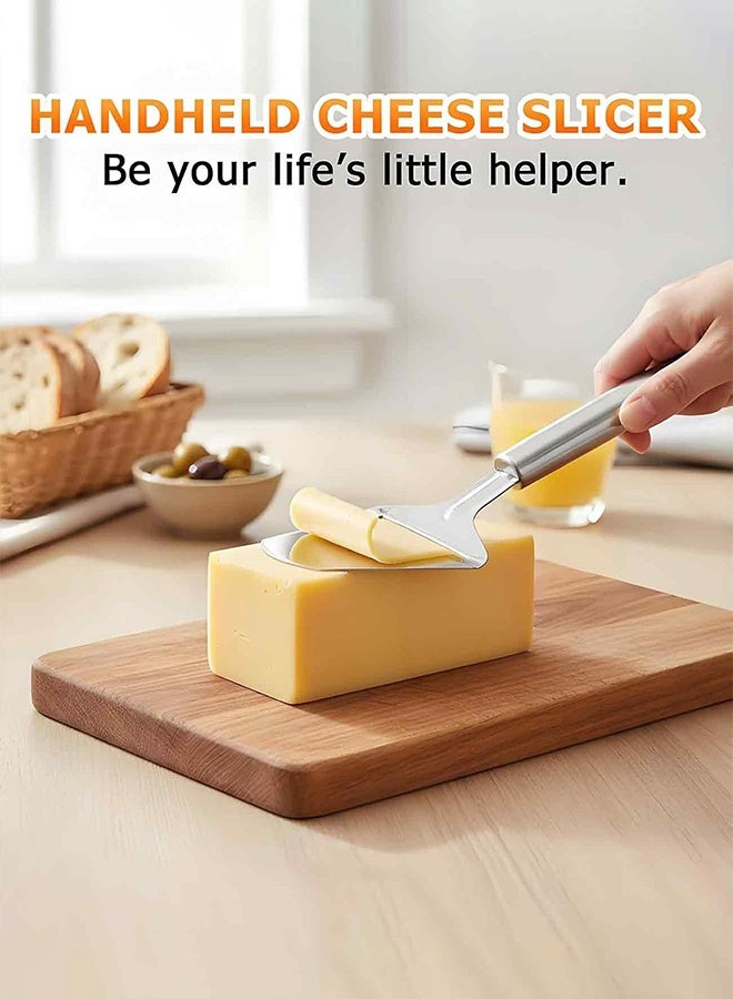 Sweet Life Stainless Steel Cheese Slicer Handheld Cutter with Ergonomic Grip, Dishwasher Safe for Hard/Soft Cheeses, Multi-Functional for Sandwiches, Charcuterie Boards & Daily Cooking - Image 3