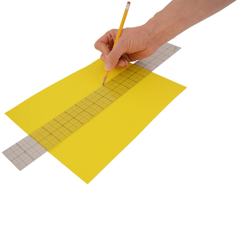 Westcott Transparent Beveled Graph Ruler with Zero-Centering Scale, Back-to-School, School Supplies, Classroom Supplies, 2 X 18-Inch - Image 5