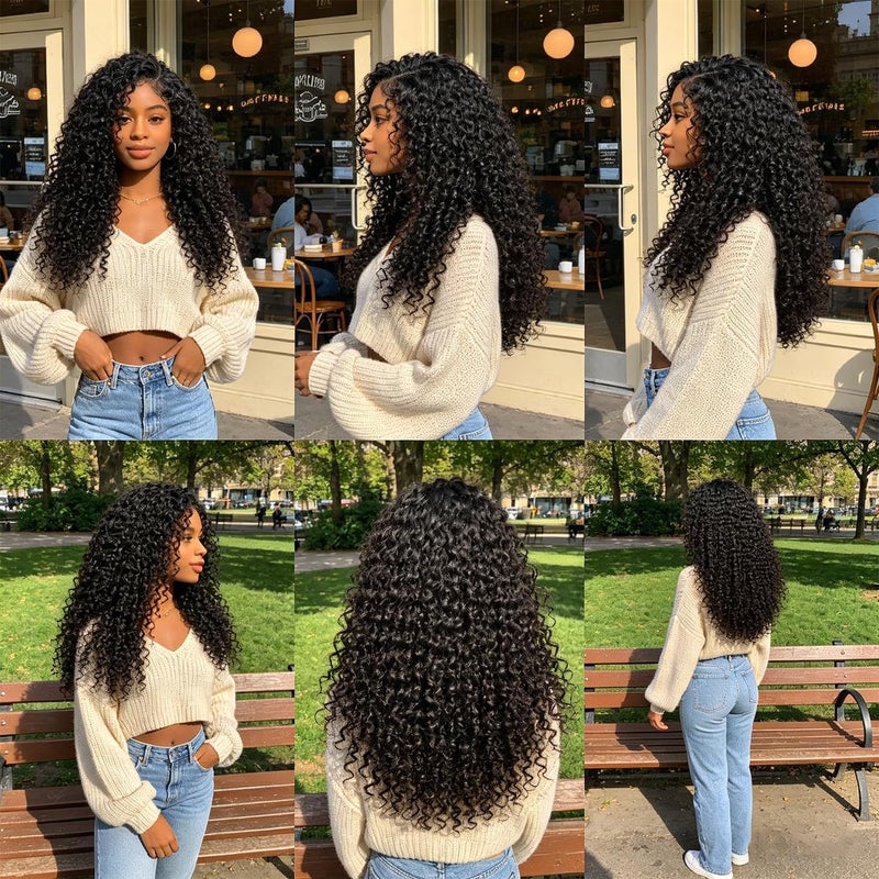 MAYSA Ocean Wave Crochet Hair 22inch Curly Crochet Hair Extensions 6Packs Soft Synthetic Wavy Crochet Hair Extensions for Women #2 Dark Brown - Image 4