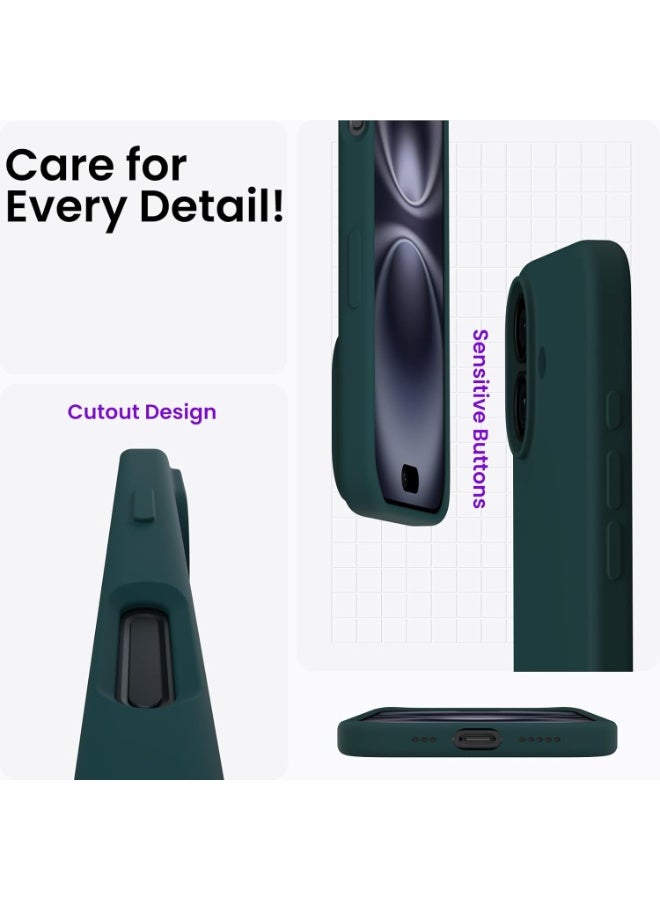 Case for iPhone 17 Soft Liquid Silicone Gel Case Full Body Shockproof Protection Matte Finish Cover Soft Microfiber Lining Cushion Slim Back Case for iPhone 17 - Image 4