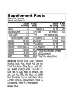 ONE A DAY One A Day Teen for Her Multivitamin Gummies, Gummy Multivitamins with Vitamin A, C, D, E and Zinc for Immune Health Support, Physical Energy & more, 60 Count  - Image 5
