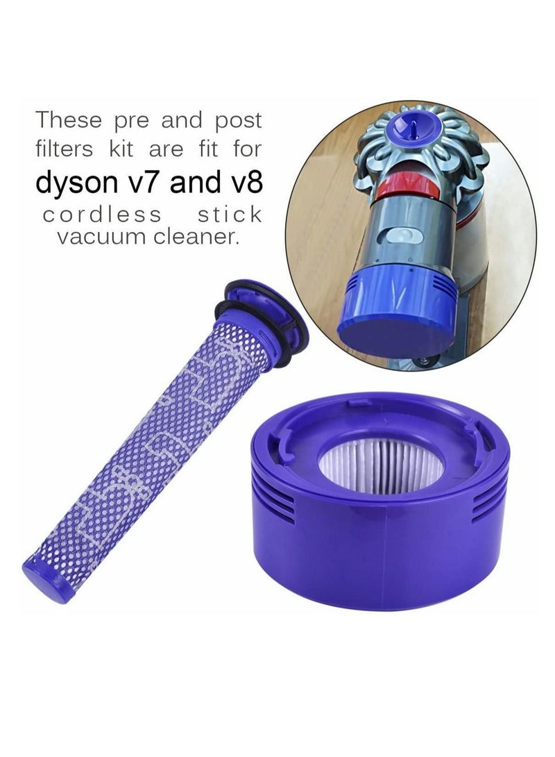 Y&D 2 Pack Pre and Post Filters Replacement for Dyson V7 V8 Cordless Vacuum Filter Bundle, Replace # DY-96566101, DY-96747801  - Image 4