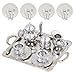 HOMICO 24 Pieces 112 Miniature Tea Set Metal Mini Teapot Tiny Tea Cup Mini Doll Plates Knife Fork Spoon Miniature Dollhouse Accessories for Dollhouse - Image 2