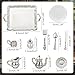HOMICO 24 Pieces 112 Miniature Tea Set Metal Mini Teapot Tiny Tea Cup Mini Doll Plates Knife Fork Spoon Miniature Dollhouse Accessories for Dollhouse - Image 4