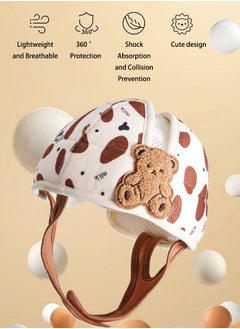Generic Baby Head Protector, No Bump Safety Head Cushion Protective Cap, Breathable and Adjustable Head Cushion Bumper Bonnet, Child Safety Headguard, Baby Head Guard for Boys and Girls  - Image 2