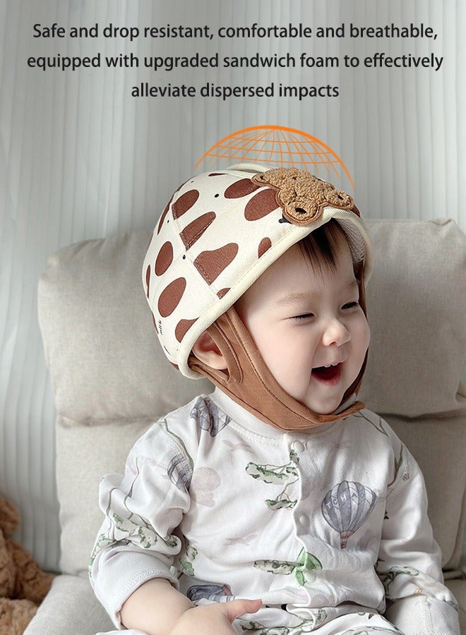 Baby Head Protector, No Bump Safety Head Cushion Protective Cap, Breathable and Adjustable Head Cushion Bumper Bonnet, Child Safety Headguard, Baby Head Guard for Boys and Girls  - Image 3
