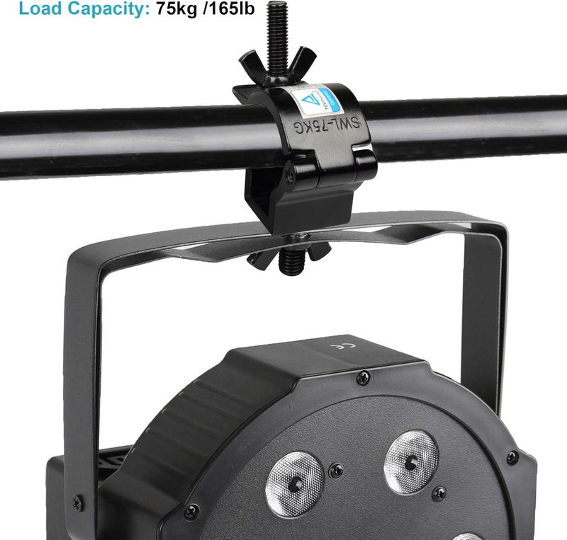 MOUNTAIN_ARK 10 Pack Stage Light O Clamp Fit 1-1/4" to 1-3/8" OD Pipe or F24 Truss, DJ Lighting Truss Mount Hook, Load 165 lb, Black - Image 2
