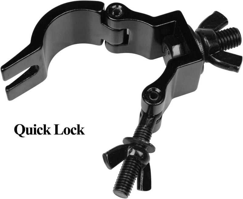 MOUNTAIN_ARK 10 Pack Stage Light O Clamp Fit 1-1/4" to 1-3/8" OD Pipe or F24 Truss, DJ Lighting Truss Mount Hook, Load 165 lb, Black - Image 5