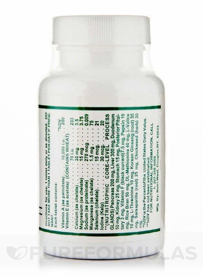 Nutri-West بانكرياس المستوى الأساسي 60 قرص من نوتري ويست - Image 2