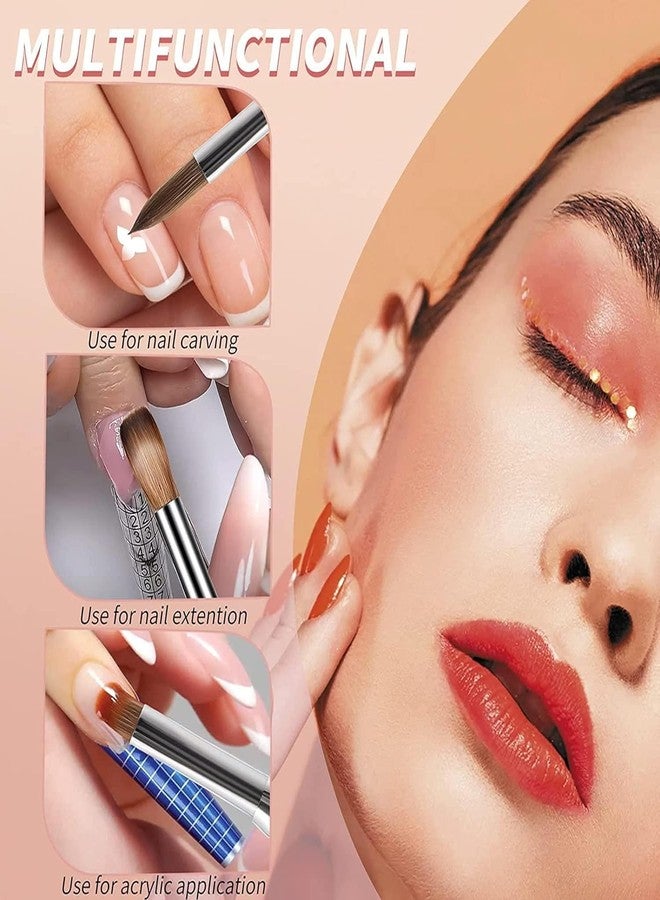 BANIRA Nail Art Dotting Brushes Dual For Decoration Set of 5 Pieces, Gel Brush, Ombre Brush, Detail brush - Image 2