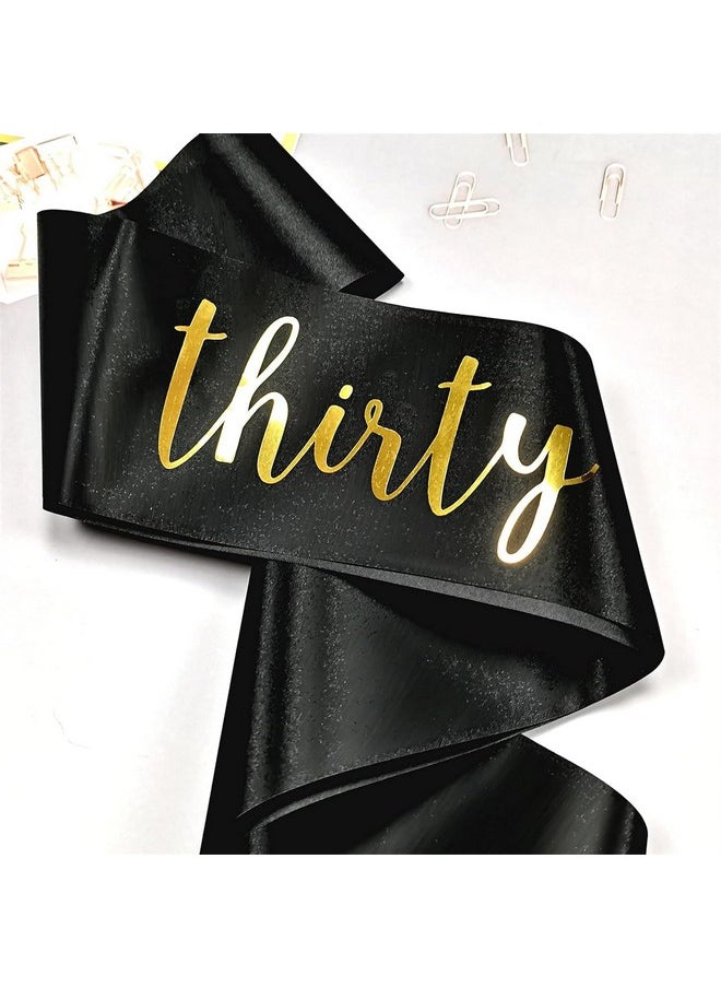 Magnusson's Garden - Thirty Af Birthday Sash 30Th Thirtylicious Dirty Thirty Flirty Birthday Sash Midlife Crisis In My Thirties Era Bday Decor - Image 1