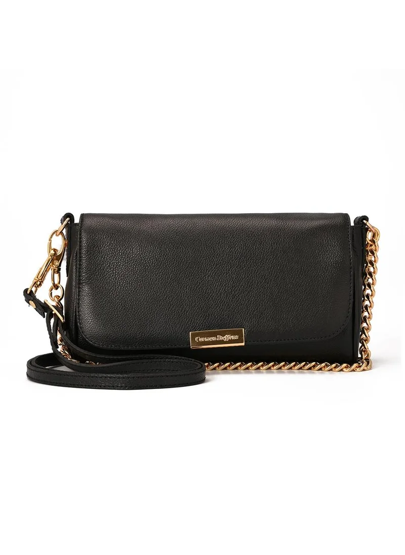 Carmen Steffens Black Baguette Bag
