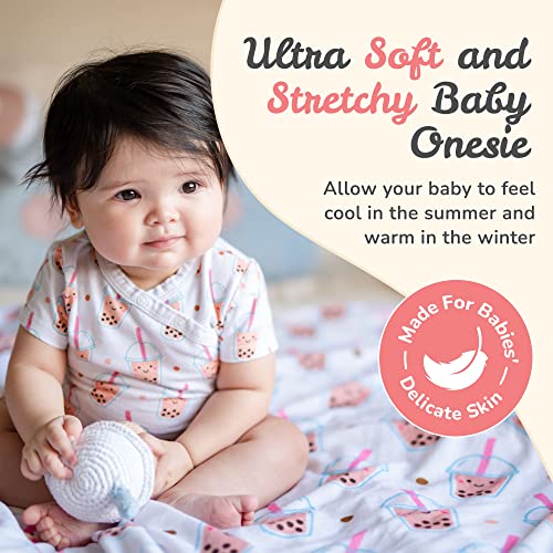 The Wee Bean Organic Cotton Onesie Baby Bodysuit, Soft Onesies Made from Organic Cotton, Skin-Friendly Clothes for Babies and Toddlers - Image 2
