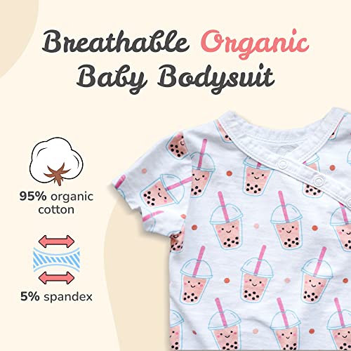 The Wee Bean Organic Cotton Onesie Baby Bodysuit, Soft Onesies Made from Organic Cotton, Skin-Friendly Clothes for Babies and Toddlers - Image 3