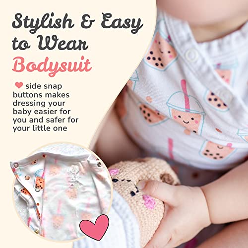 The Wee Bean Organic Cotton Onesie Baby Bodysuit, Soft Onesies Made from Organic Cotton, Skin-Friendly Clothes for Babies and Toddlers - Image 5
