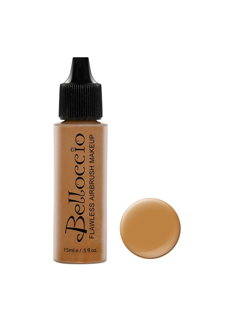 Belloccio Belloccio's Professional Cosmetic Airbrush Makeup Foundation 1/2oz Bottle: Mocha- Medium-dark Yellow Undertones 