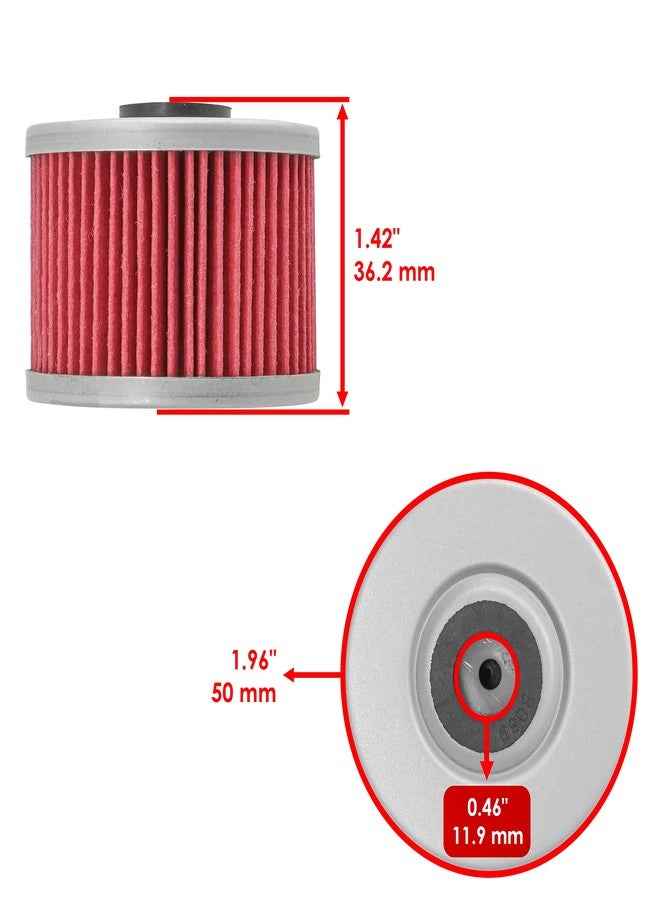 Caltric 3 Pack Oil Filter Compatible with Kawasaki 110 Klx110 Klx-110 Klx110L 2002-2018 - Image 2