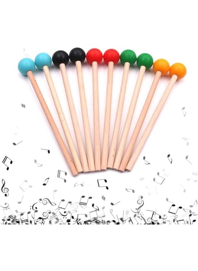 Generic 2pcs Wooden Drum Stick Xylophone Drumstick Round Head Drum Sticks Percussion Instrument Parts for Beginners Kids  - Image 2