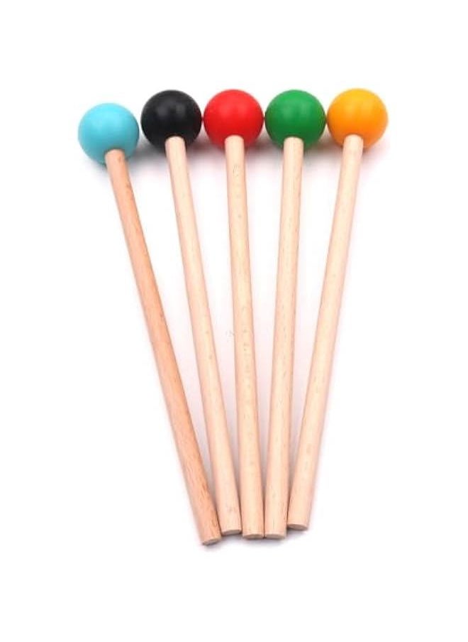 Generic 2pcs Wooden Drum Stick Xylophone Drumstick Round Head Drum Sticks Percussion Instrument Parts for Beginners Kids  - Image 5