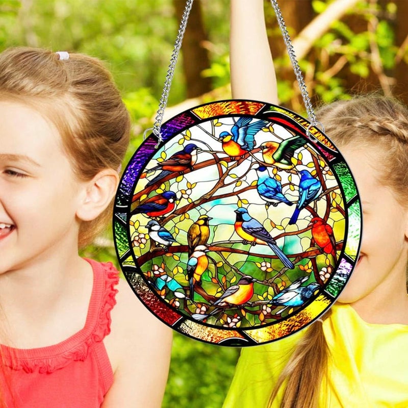 Yangshine Hummingbird Acrylic Window Decoration, Stained Bird Suncatcher for Window, Patio, Wall, Home and Garden - Image 2