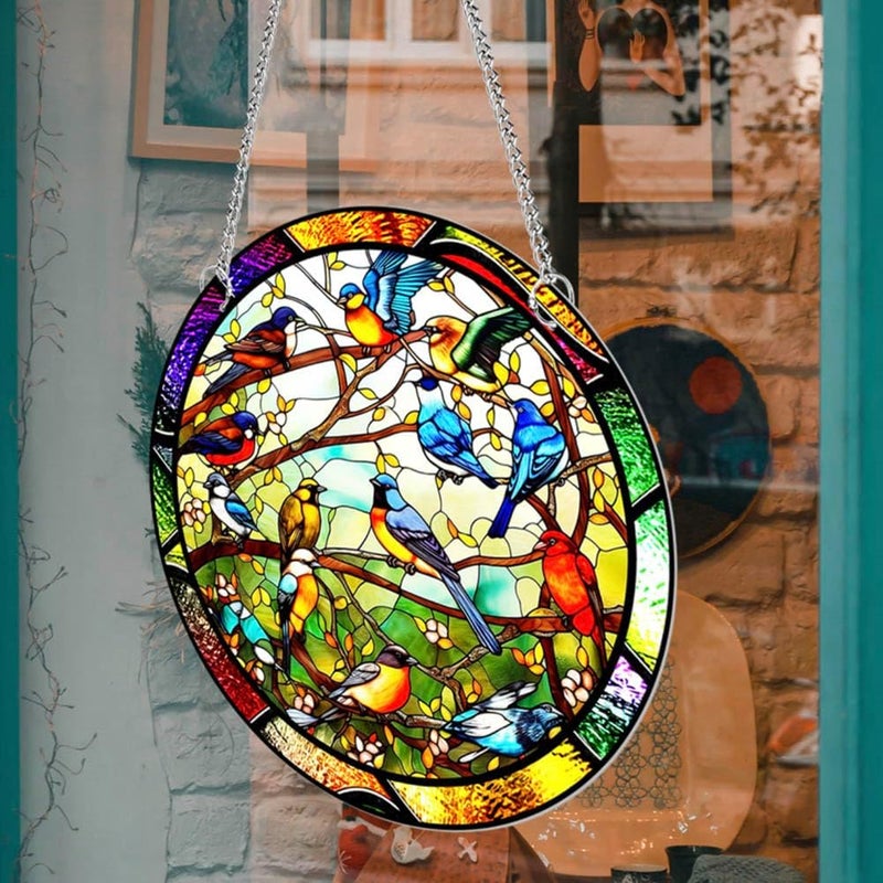 Yangshine Hummingbird Acrylic Window Decoration, Stained Bird Suncatcher for Window, Patio, Wall, Home and Garden - Image 4