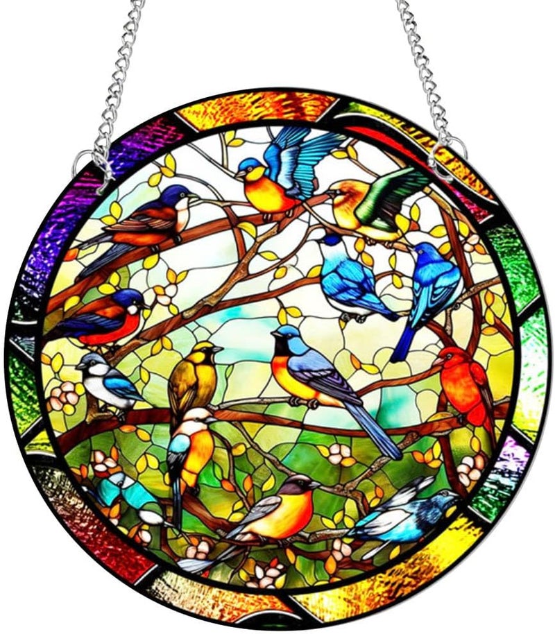 Yangshine Hummingbird Acrylic Window Decoration, Stained Bird Suncatcher for Window, Patio, Wall, Home and Garden - Image 1