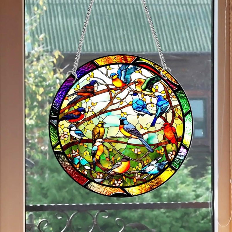 Yangshine Hummingbird Acrylic Window Decoration, Stained Bird Suncatcher for Window, Patio, Wall, Home and Garden - Image 5