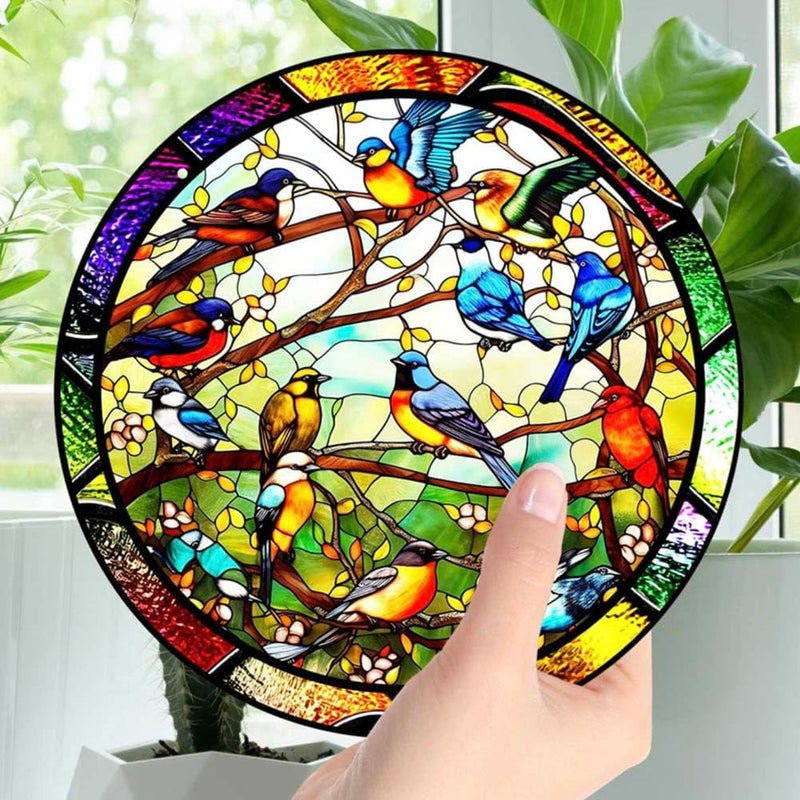 Yangshine Hummingbird Acrylic Window Decoration, Stained Bird Suncatcher for Window, Patio, Wall, Home and Garden - Image 3