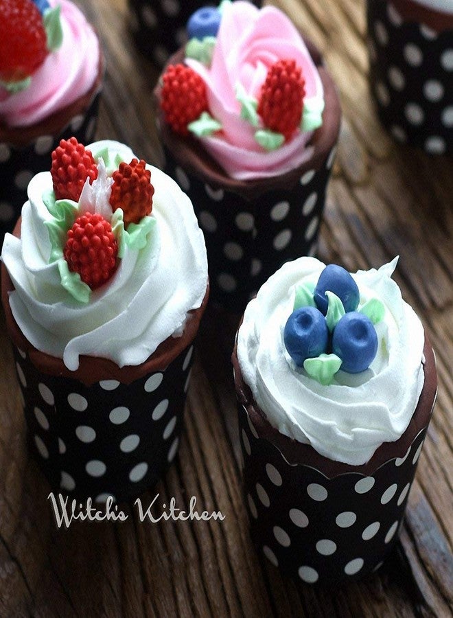 HiParty 3Pcs/Set 3D Mini Strawberry, Raspberry & Blueberry Silicone Fondant Molds Soap Candle Mulberry Wax Melts Molds Berries Chocolate Candy Mold for Cake Cupcake Topper Decoration - Image 5