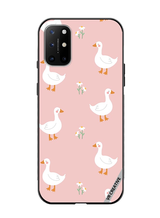 VR CREATIVE Protective Case Cover For OnePlus 8T Cute White Swan Goose Design Multicolour - Image 1