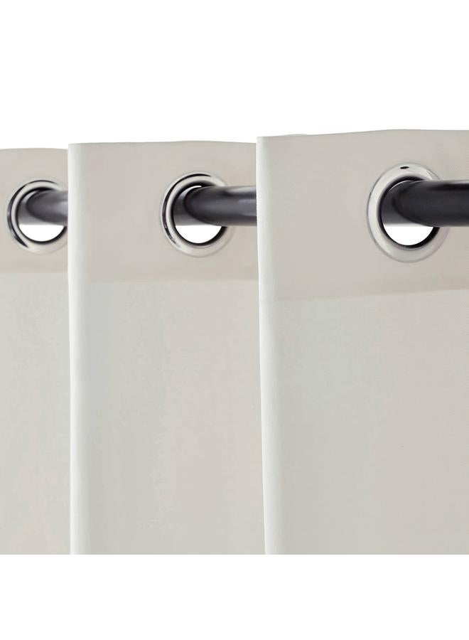 زبون ستائر تعتيم الغرفة، زوج واحد، أبيض، 145X300 سم - Image 3