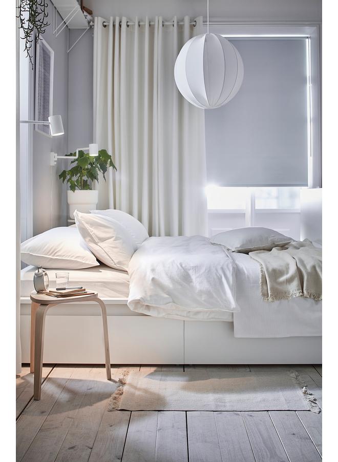 زبون ستائر تعتيم الغرفة، زوج واحد، أبيض، 145X300 سم - Image 5