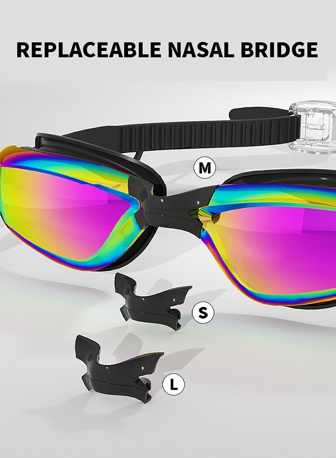 Generic Swimming Goggles Professional Waterproof  - Anti Fog Swimming Goggles With Ultra Wide And Crystal Clear View and UV Protection - Swim Goggles Comes with Earplugs，Swimming Cap Set for Women, Men  - Image 2