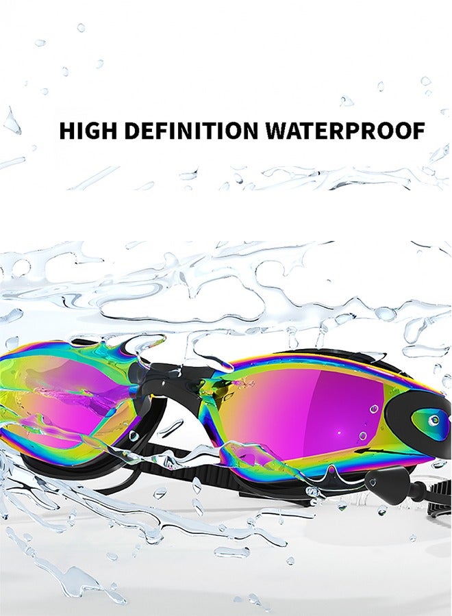 Generic Swimming Goggles Professional Waterproof  - Anti Fog Swimming Goggles With Ultra Wide And Crystal Clear View and UV Protection - Swim Goggles Comes with Earplugs，Swimming Cap Set for Women, Men  - Image 3