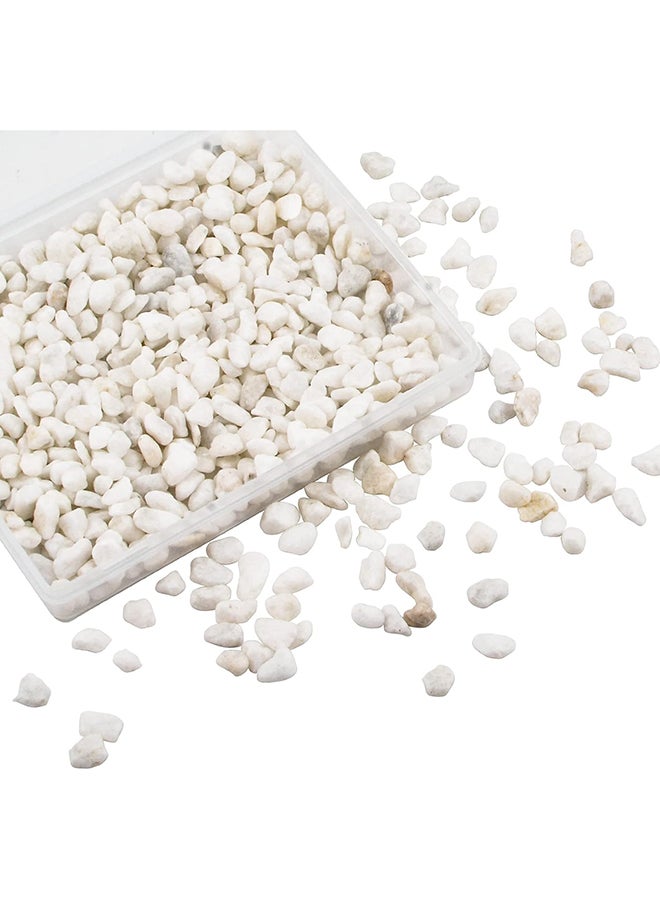 Wandic 200G Decoration Stone  White Natural Polished Stone Small Decorative Pebbles For Home Decoration Art Craft Vase Filler Fish Tank Houseplant Filler
