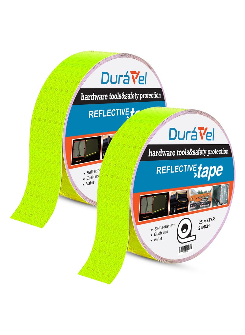 Duravel Duravel Reflective Safety Tape, 2 Inch x 25 Metre, Self-Adhesive (Green) - Image 1