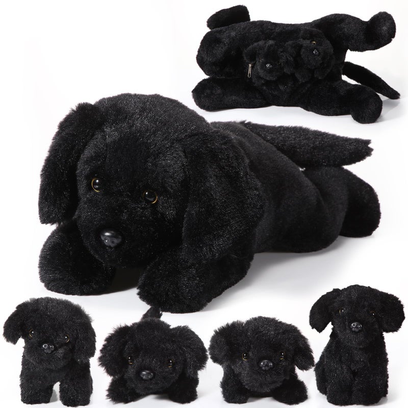 Skylety 5 Pcs Dog Stuffed Animal Puppy Stuffed with Babies Inside 1 Big Mommy with 4 Mini Baby Cute Soft Toy for Children Birthday Party Adopt a Puppy FavorLabrador - Image 2