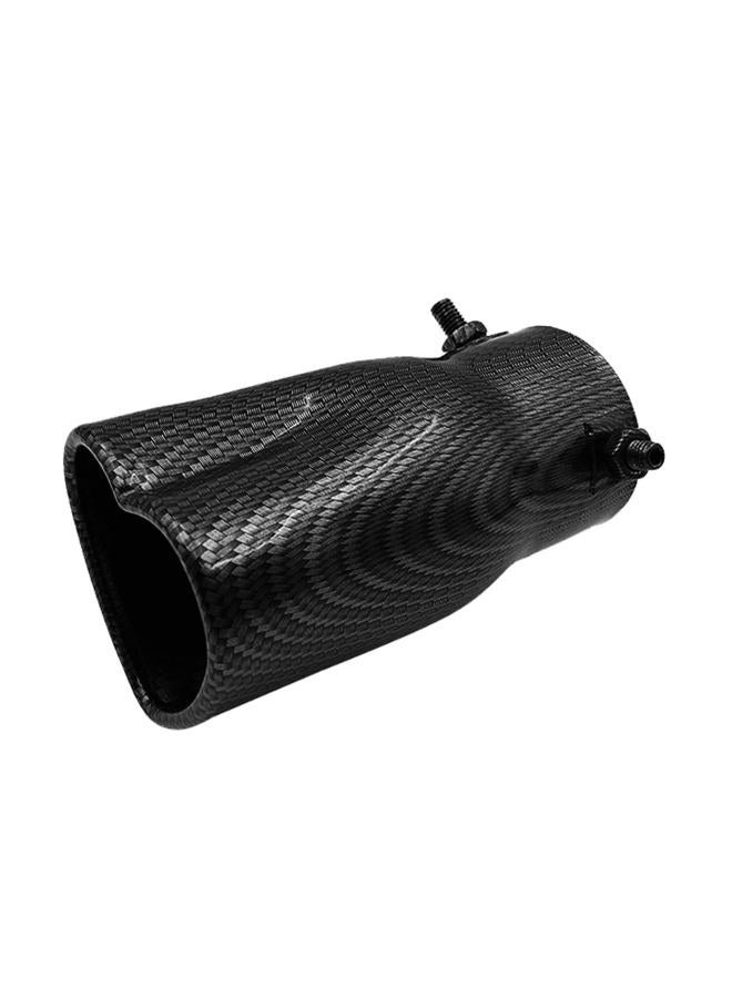 Sandfren 2.5" to 2.8" Car Exhaust Tip, 2.5" Inlet 2.8" Outlet Stainless Steel Heart-Shaped Surface Polished Exhaust Tailpipe Tip, Rolled Edge Bolt on Diesel Pipe, Universal Fit (Carbon Fiber) - Image 1